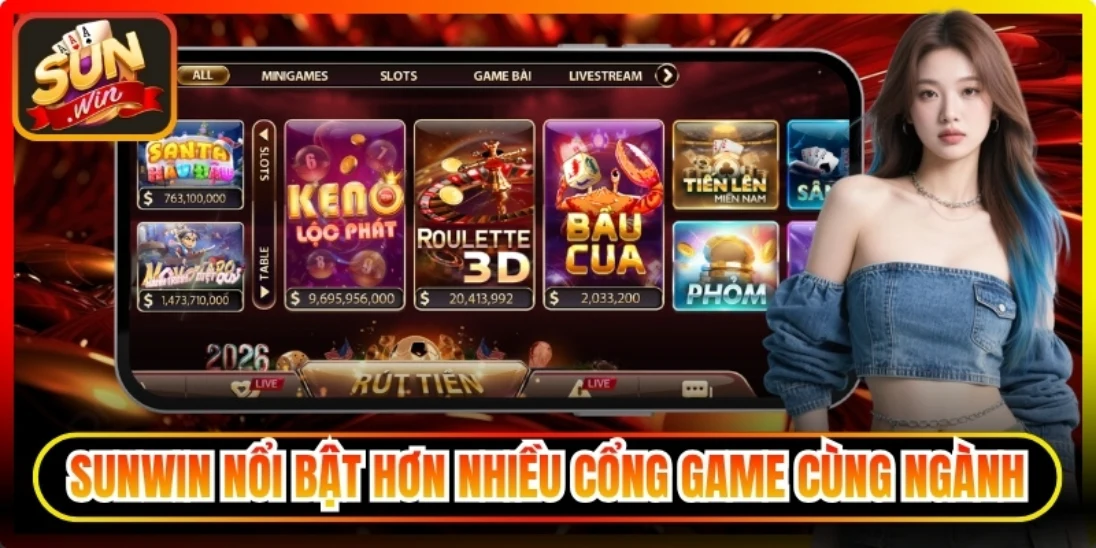 Sunwin nổi bật hơn nhiều cổng game cùng ngành